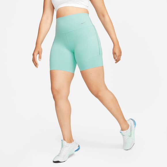 Women's Nike Universa Medium-Support High-Waisted 8" Biker Shorts Green Size XS - Picture 1 of 11